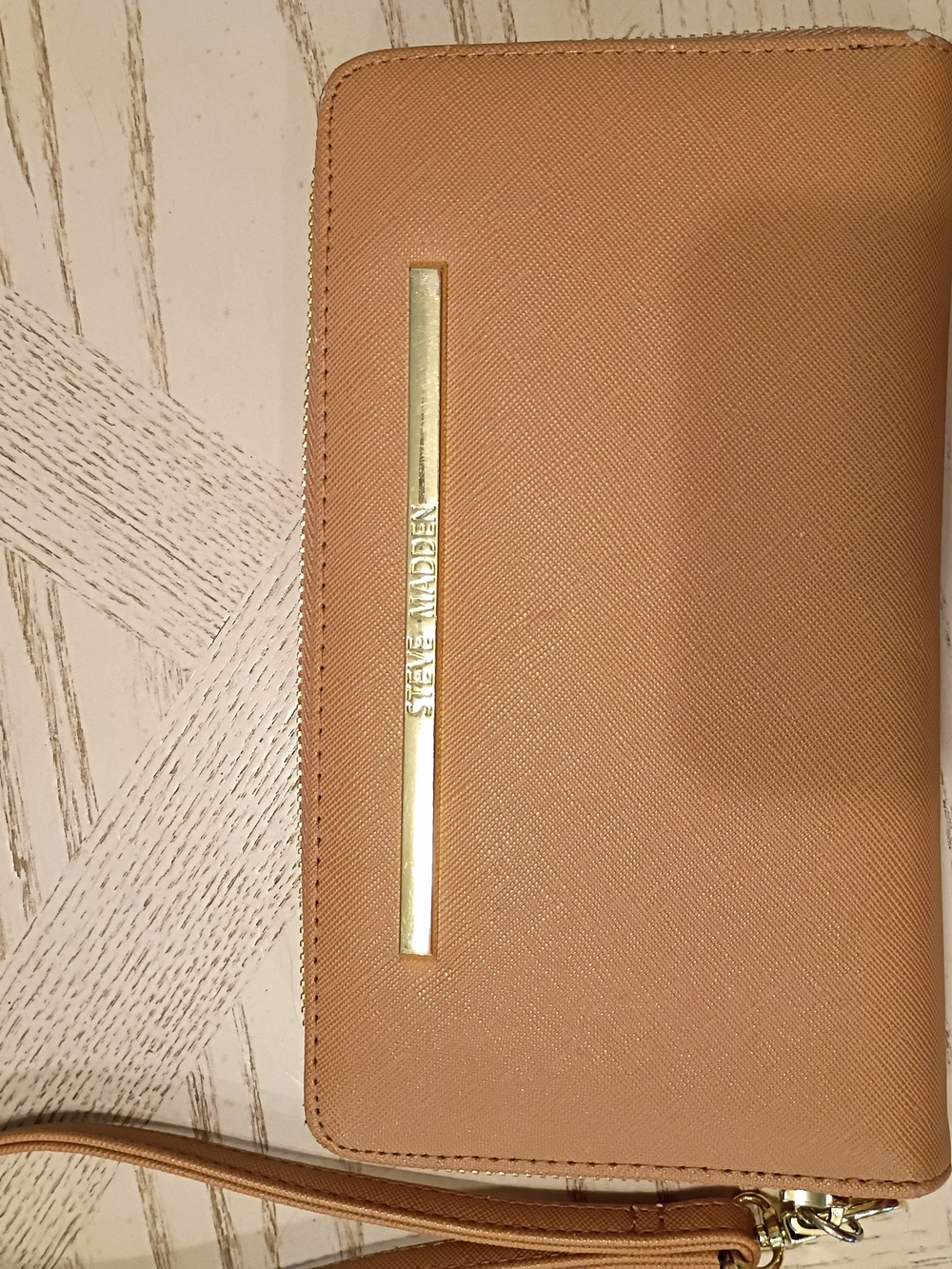 Steve Madden Nude/Tan Women's Zip Wristlet
